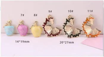 30pcs/lot email de desene animate Ceașcă de ceai fluture de mere lumânare Creion forma de floare aliaj plutitoare medalion farmece diy bijuterii accesorii