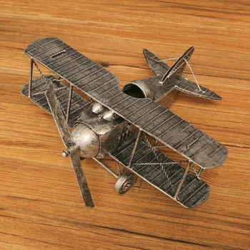 Strongwell Epocă De Fier Avion Figurine Miniaturale Creative Detasabila Model De Avion, Acasă Decor Retro De Metal Aeronave Meserii