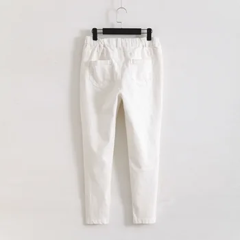 T4 Primăvară Blugi Casual 5XL Supradimensionate pentru Femei Îmbrăcăminte de Modă Vrac Simplă Spălare Denim Stretch Pantaloni de Creion 6866