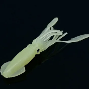 10buc 11cm 8g moale calmar profil de siliciu de pescuit nada Fusta de cauciuc artificial luminos de simulare a falsificat caracatiță, pește momeală aborda