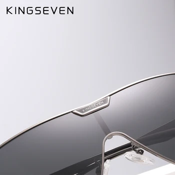 KINGSEVEN Noi Supradimensionat ochelari de Soare Barbati Si Femei Polarizati Oglinda Lentila Ochelari de Protecție UV pentru Bărbați Ochelari de Oțel Inoxidabil N7762