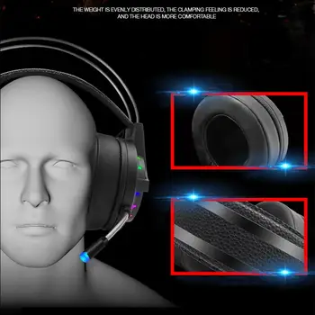 Gaming Headset Profesionale Confortabile Căști cu Reducere a Zgomotului Microfon cu Fir Căști