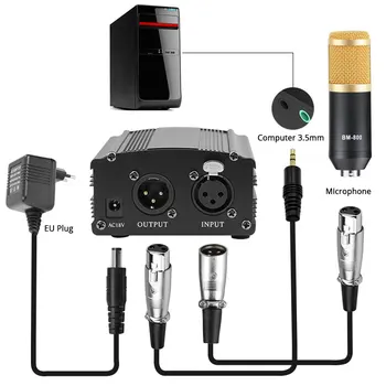 Profesionale BM 800 de Studio cu Condensator Microfon Kit Vocale Înregistrare Karaoke Microfone cu placa de Sunet Microfon Pentru Calculator PC