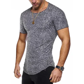 Fierbinte de Vânzare de Moda pentru Bărbați T-Shirt de Vara Tricouri Barbati Haine cu Maneci Scurte Casual, O Gât bumbac Tricou Fitness Sportwear 8 culori