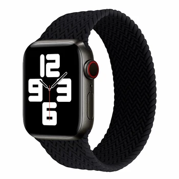 Împletite Solo Bucla Curea Silicon pentru Apple Watch SE 6 Serii de Benzi 40mm 44mm Watchband pentru Iwatch 5/4/3/2 38mm 42mm Accesorii