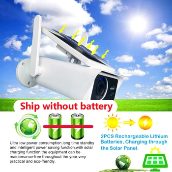Redus de Energie Solară Camera IP Wifi Baterie PIR 1080P Video de Supraveghere Camera de Securitate Zoom 4x Două sensuri Interfon Video de la Distanță Camera