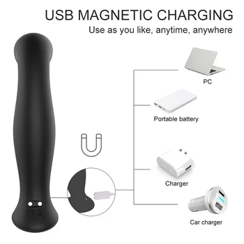 Zerosky USB de Încărcare la Distanță Anal Plug Încălzire sex Masculin, Prostata Masaj Vibrator Dop de Fund orgasm la punctul G Jucarii Sexuale Pentru Ment Orgasm