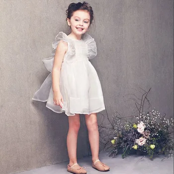 Copii Fete Haine coreea Style Moda tutu Rochie de Partid Fata de Copil Haine Albe Haine pentru Copii Drăguț Costum Printesa rochie de A075