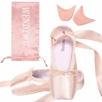 De Vânzare La Cald Satin Profesionist De Balet, Pantofi Pointe De Înaltă Calitate Fetele Doamnelor Balerina Pantofi De Dans Cu Panglici Roz Pantofi De Balet