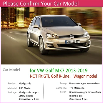 Pentru Volkswagen VW Golf 7 Mk7 2013~2019 Mudflap Aripa Noroi Garda Splash Lambou Aripile apărătoare de noroi Accesorii 2016 2017 2018