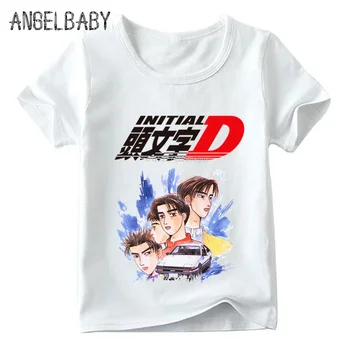 Copii Anime Japonez AE86 Inițială D Drift Print T camasa Baieti/Fete Albe de Vara Topuri Copii Casual T-shirt