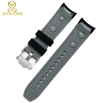 Silicon bratara din cauciuc pentru tissot T035 T055 curea de ceas rezistent la apa bratara curea 23mm 24mm ceasuri de mana bandă Arcuită