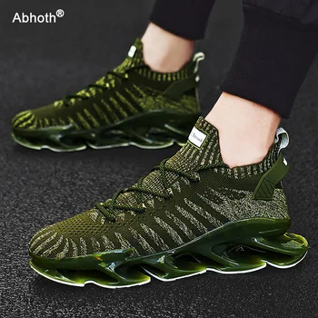 Abhoth Brand Lama Adidași de Formare de Fitness, Pantofi de Funcționare Respirabil Zbor Țesute TPU Barbati Pantofi de Sport în aer liber, Non-alunecare Pantofi