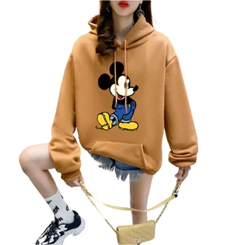 Disney Mickey Mouse femeie toamna și iarna pulover hanorac casual barbati si femei cupluri de moda desene animate Streetwear haine