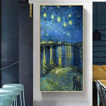 Van Gogh Verticale Picturi Celebre Tablou Panza Postere si Printuri Poza Perete pentru Camera de zi Decor Acasă
