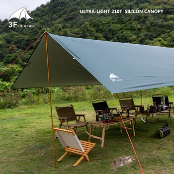 3F UL GEAR 210T Adăpost de Soare Anti UV rezistent la apa Ultralight Tent 18 Puncte de Agățat Pentru Camping, Drumeții Călătorie în aer liber