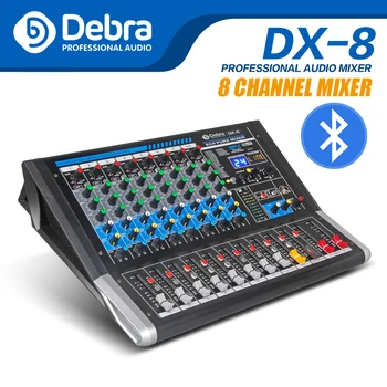 Debra Audio DX-8 8-Canal Audio Mixer dj controller Placa de Sunet cu 24 DSP Efect Bluetooth USB Pentru DJ , studio de inregistrari