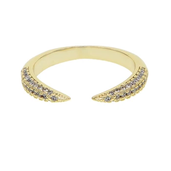 Dimensiunea deschis alb cubic zirconia folie de femei deget plin reglabil dimensiune inel moda bijuterii