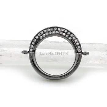 25*20*3mm Micro Pave Clar CZ Buclă Conectori potrivit Pentru Bărbați Și Femei de a Face Bratari Bijuterii