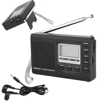 Mini Radio FM/MW/SW Receptor Multifunctional Digital Portabil cu Ecran de Afișare Ceas Deșteptător FM Stereo Mini Receptor Radio Player