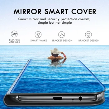 De lux Smart Mirror Caz Flip Pentru Xiaomi Redmi Nota 9 8 8T 10X 7 Pro 9 7A 9A K20 K30 Mi A3 9T 10 Lite CC9 CC9E POCO X3 Acoperi
