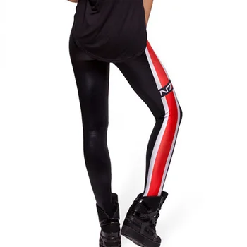4XL 2018 Design American Femei Galaxy Jambiere Roșii cu Dungi Imprimate Stil Jambiere Pantaloni Negru cu Lapte Punk Rece Slim Leggins