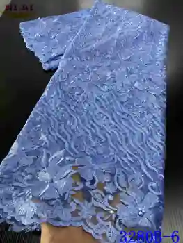 NIAI Cer Albastru Nigerian franceză Margele Dantelă, Țesături 2020 Înaltă Calitate Dantela Mireasa Africane Dantela Material Pentru Rochia de Mireasa XY3280B-6