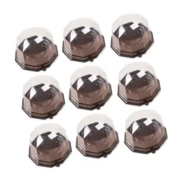 100 Buc Unică folosință Mooncake Recipient în Formă de Diamant Cutii Tort Mousse de Ambalare Titular de Alimentare Recipient cu Capac