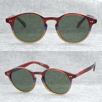 Retro ochelari de soare pentru bărbați doamnelor retro stil retro platou rotund cadru