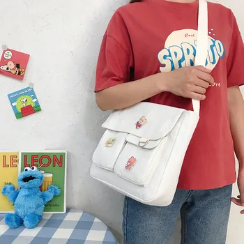 Panza stil simplu unisex desene animate model de geanta casual geanta de umar multifunctionala de mare capacitate sac de tote geanta shopper