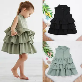 2020 Copil Copii Copii Fete Rochie De Petrecere Concurs Volane Tutu Princess Dress Haine Casual Nou