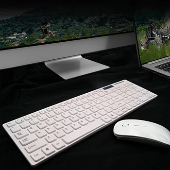 1 Set Universal Tăcut Ultra-subțire 2.4 G Wireless Tastatură și Mouse-ul Setat pentru Laptop PC