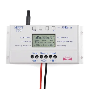 10/20/30/40A MPPT Solar Regulator de incarcare 12V/24V Display LCD cu Controller de Încărcare Dual Timer de Control pentru Sistem de lumini pe Strada