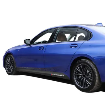 2 Buc Portiera Laterală Dungi Fusta Autocolant M Performance 5D Fibra de Carbon de Vinil Corp Decal Pentru BMW Seria 3 G20 M340i Accesorii