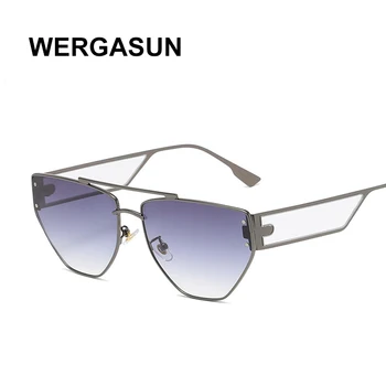WERGASUN Noi ochelari de Soare Femei Retro de Metal Ochelari de Soare Barbati de Brand Designer de Ochelari de vedere oculos de sol UV400