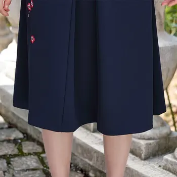 La modă de primăvară 2021 doamnelor mult genunchi-lungime inchis rochie din două piese 1465