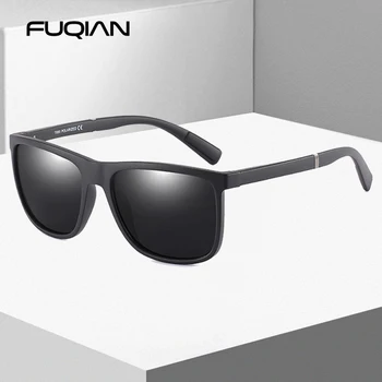 FUQIAN 2019 Retro Pătrat Bărbați ochelari de Soare Polarizat Moda TR90 Greutate de Lumină ochelari de soare de Conducere în condiții de Siguranță UV400 Ochelari
