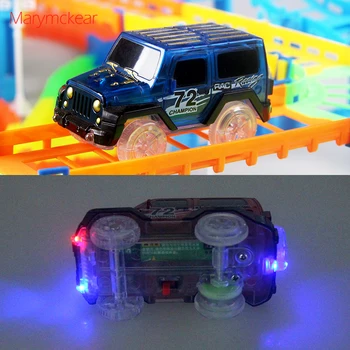 Jucarie pentru copii Masina de Curse Track Strălucire în Întuneric Jucării & Hobby-uri Pista de Curse Set Masina Mica cu LED-uri Lumina de Asamblare DIY Jucărie