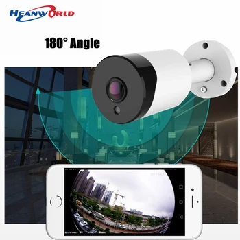 Fish Eye de 180 de grade Bullet Camera 3MP HD Camera IP de Exterior Panoramic Smart IR, Camera de Securitate CCTV P2P H. 265+ Web Cam