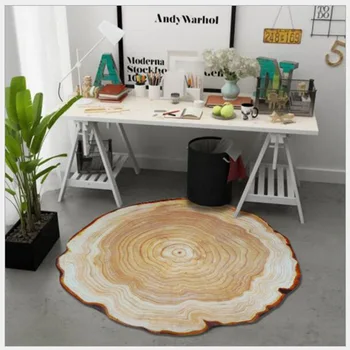 Camera De Zi Decorative Covor Modern Circulară Anuală Inel Din Lemn De Cereale Dormitor Covor Mare În 2020 Home Decor Mat