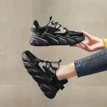 Tati Pantofi Femei 2020 Nou Piele Sport Casual Versiunea coreeană de Toate-meci Fund Gros de Culoare de Potrivire Plus Catifea Adidași