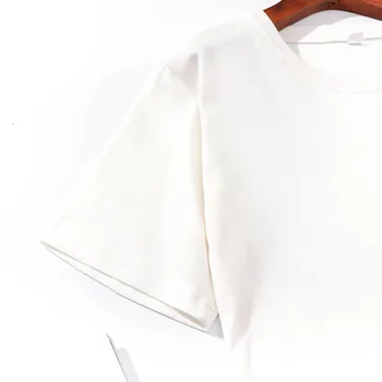 S-3XL Iepure Imprimate Vrac Spandex Moale Tricou Tricouri Femei O Neck Short Sleeve T-Shirt de Vara Topuri Casual Tricou de culoare Roz