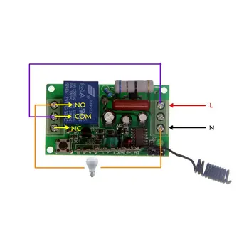 AC 110V 220V 1 CH 1CH RF fără Fir Control de la Distanță Comutator de Sistem Pentru Plafon Benzi de Lumină LED,Receptor + 3CH 86 Perete Transmițător