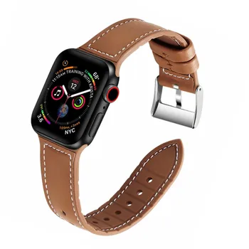 Curea din Piele pentru Apple watch band 6 44mm 40mm iWatch trupa 38mm 42mm silicon bratara curea apple watch serie 6 5 4 3 se