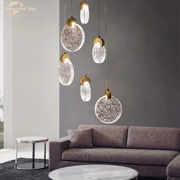 Pandantiv Modern Lumini LED Iluminat Candelabru cu Cristale Nordic Racheta Lampă pentru Camera de zi Bucatarie Dormitor Living Room Decor