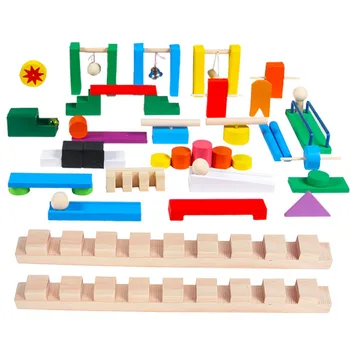Din Lemn Domino Instituție Accesorii Jucarii De Organe Blocuri Curcubeu Puzzle Joc De Domino Montessori Jucarii Educative Pentru Copii