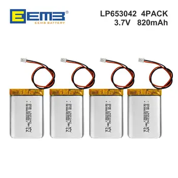 1/4/10/40 Buc 653042 EEMB 3.7 V 820mAh lipo baterie reîncărcabilă cu conector JST producător preț transport gratuit
