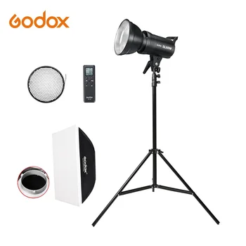 Godox LED SL-60W SL-100W SL-150W SL-200W 5600K Bowens Muntele Video cu LED-uri de Lumină Continuă Kit de Lumina cu lumina sta softbox