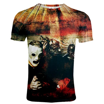 Noi Slipknot 3D Imprimate Moda T-shirt Barbati Casual Rock Streetwear Tricou Trupa de Rock Popular de Imprimare la Modă Teeshirt Topuri de sex Masculin