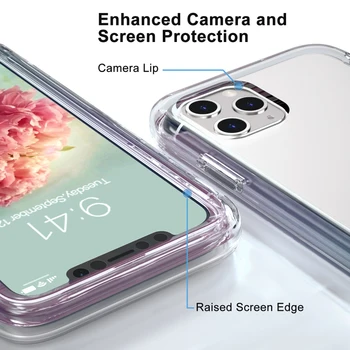Gradient Caz Clar de Telefon Pentru iPhone 11 Pro Max caz Transparent Moale TPU Silicon Cover pentru iphone X XS XR Capacul din Spate Coque